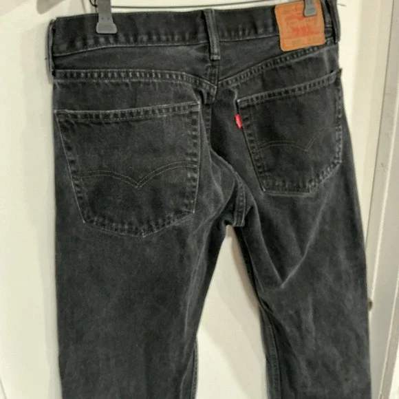Levi's 505 Men's Regular Fit Jean, 36wx34L - Black, Classic - Picture 10 of 15